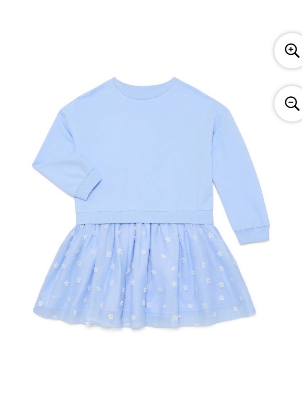 wonder nation Light Blue Long Sleeve Tulle Skirt Dress